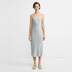 NWT $395 Theory Brushed Dot Jacquard Double-Strap Dress